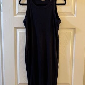 Elie Tahari Navy Ribbed Tank Dress
